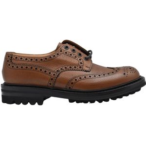 Church's, Schoenen, Heren, Bruin, 41 EU, Leer, Highland Walnootkleurige Leren Veterschoenen