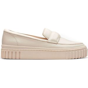 Clarks, Schoenen, Dames, Beige, 39 1/2 EU, Leer, Beige Loafers