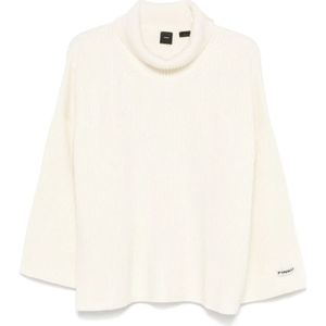 Pinko, Truien, Dames, Wit, L, Wol, Witte Wollen Kasjmier Casual Trui
