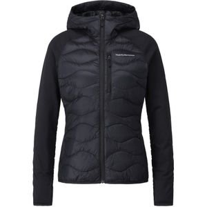 Peak Performance, Jassen, Dames, Zwart, S, Leer, Sportief donsjack met capuchon