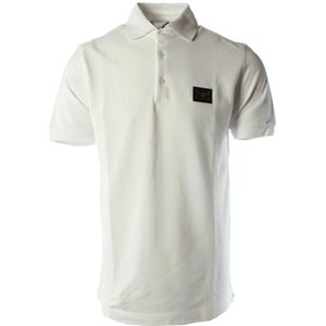 Dolce & Gabbana, Tops, Heren, Wit, L, Katoen, Heren Witte Katoenen Polo Shirt