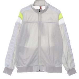 Kappa, Jassen, Heren, Grijs, M, Polyester, Slim Heren Trainingsjack Grijs Lime