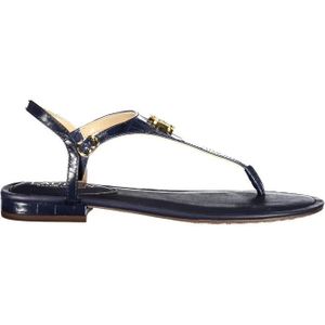 Ralph Lauren, Schoenen, Dames, Blauw, 40 EU, Blauwe leren sandaal