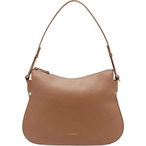 Coccinelle, Tassen, Dames, Bruin, ONE Size, Leer, Bruin leren schoudertas