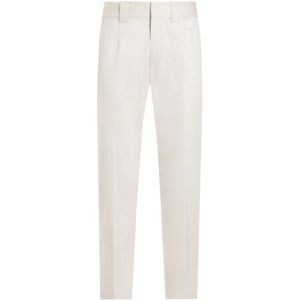 Dolce & Gabbana, Broeken, Heren, Beige, M, Beige Stijlvolle Broek