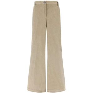 Jacob Cohën, Broeken, Dames, Beige, M, Katoen, Corduroy Katoenen Broek