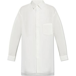 Y-3, Overhemden, Heren, Wit, M, Katoen, Shirt met Zak