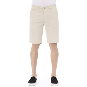 Baldinini, Korte broeken, Heren, Beige, M, Katoen, Trendy Beige Katoenen Bermuda Shorts