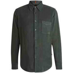 Boss Orange, Overhemden, Heren, Grijs, L, Stijlvol Oranje Overhemd