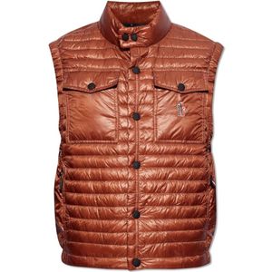 Moncler, Jassen, Heren, Bruin, M, Ollon Down Vest