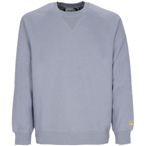 Carhartt Wip, Sweatshirts & Hoodies, Heren, Blauw, M, Katoen, Chase Sweatshirt