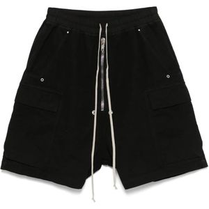 Rick Owens, Korte broeken, Heren, Zwart, S, Katoen, Cargo Shorts