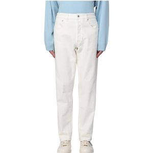 Kenzo, Jeans, Heren, Wit, W30, Witte Straight Leg Jeans