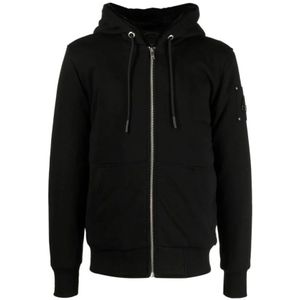 Moose Knuckles, Sweatshirts & Hoodies, Heren, Zwart, M, Klassieke Bunny Zwarte Jas