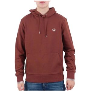 Fred Perry, Sweatshirts & Hoodies, Heren, Bruin, M, Katoen, Stijlvol Sweatshirt