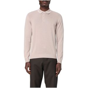 Drumohr, Truien, Heren, Wit, S, Gebreide Polo Sweater