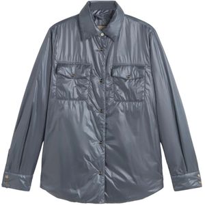 Herno, Blouses & Shirts, Dames, Blauw, XS, Lichtgewicht jas zonder capuchon