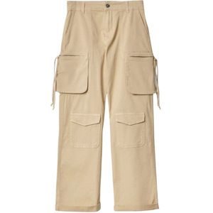Gaëlle Paris, Broeken, Dames, Beige, W31, Katoen, Stijlvolle Jeans in Diverse Kleuren