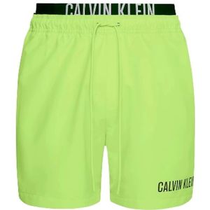 Calvin Klein, Badkleding, Heren, Groen, L, Polyester, Dubbele Tailleband Zwemkleding Limoengroen
