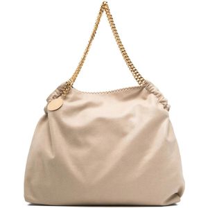 Stella McCartney, Tassen, Dames, Beige, ONE Size, Shaggy Deer Tote met Gouden Ketting