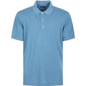 Tom Ford, Tops, Heren, Blauw, 2Xl, Korte Mouw Polo Tennisshirt