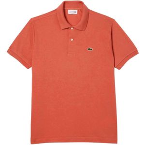 Lacoste, Tops, Heren, Oranje, M, Katoen, Klassiek katoenen poloshirt