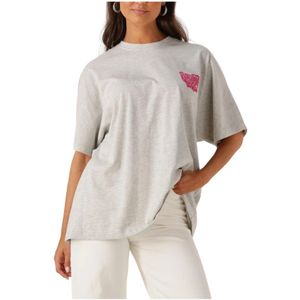 Catwalk Junkie, Tops, Dames, Grijs, M, Katoen, Oversized Grafisch T-shirt
