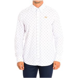La Martina, Overhemden, Heren, Wit, S, Katoen, Long Sleeve Shirt