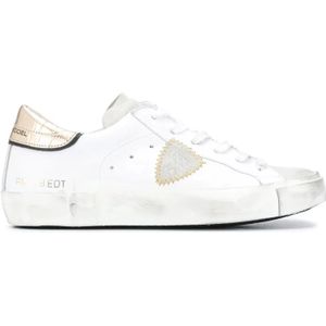 Philippe Model, Schoenen, Dames, Wit, 40 EU, Leer, Witte Low Top Sneakers