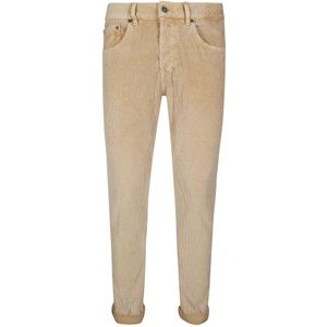 Dondup, Jeans, Heren, Beige, W35, Katoen, Slim-fit Jeans