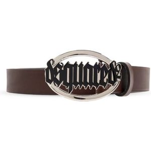 Dsquared2, Accessoires, Dames, Bruin, 90 CM, Leer, Leren Riem