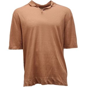 Ballantyne, Tops, Heren, Beige, XL, Linnen, Linnen overhemd in blauw model B2W089