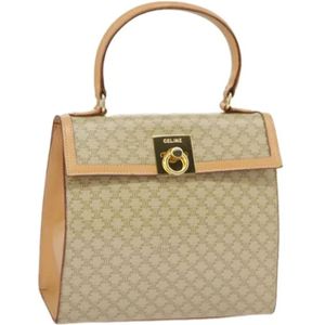 Celine Vintage, Pre-owned, Dames, Beige, ONE Size, Leer, Tweedehands leren handtassen