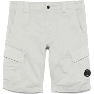 C.p. Company, Korte broeken, Heren, Blauw, L, Denim, Casual Denim Shorts voor Mannen