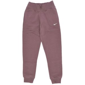 Nike, Broeken, Dames, Paars, M, Katoen, Fleece joggingbroek met hoge taille
