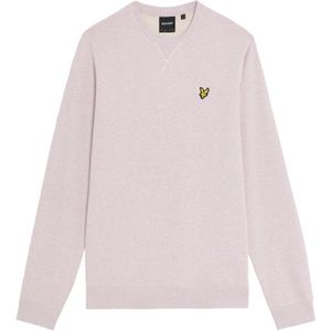 Lyle & Scott, Sweatshirts & Hoodies, Heren, Grijs, L, Leer, Heathered crewneck sweatshirt met tussenlaag