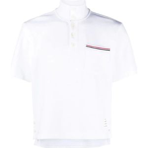 Thom Browne, Tops, Heren, Wit, S, Stijlvolle T-shirts en Polos