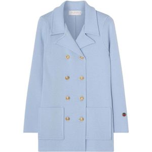Busnel, Mantels, Dames, Blauw, L, Wol, Victoria Jacket Ice Blue