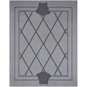 Versace, Interieur, unisex, Grijs, ONE Size, Wol, Jacquard Medusa Wool Blanket