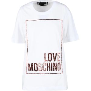 Love Moschino, Tops, Dames, Wit, M, Katoen, Tshirt