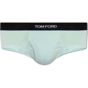Tom Ford, Ondergoed, Heren, Blauw, M, Katoen, Slips met logo