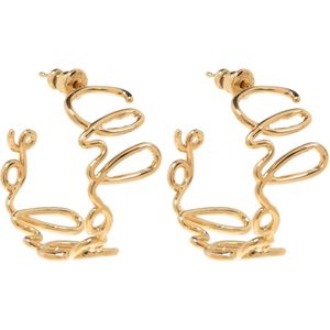 Chloé, Accessoires, Dames, Geel, ONE Size, Messing Oorbellen