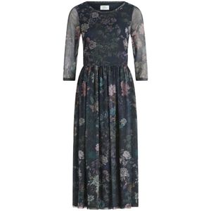 vera mont, Kleedjes, Dames, Veelkleurig, L, Leer, Bloemen Maxi Jurk