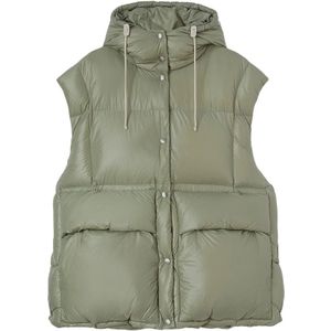 Jil Sander, Jassen, Dames, Groen, S, Donsjack voor dames, Stijlvolle winterkleding