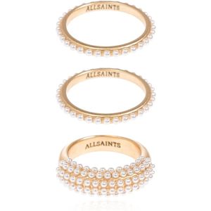 AllSaints, Accessoires, Dames, Geel, L, Set van drie ringen