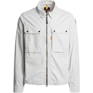 Parajumpers, Jassen, Heren, Wit, M, Stijlvol Ghiaccio Overshirt