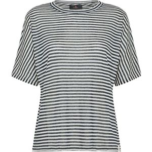 Peuterey, Tops, Dames, Wit, M, Linnen, Gestreept Kimono Mouw T-shirt
