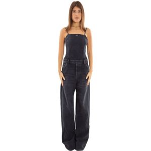 Diesel, Jumpsuits & Playsuits, Dames, Zwart, S, Denim, Denim Overall in 02