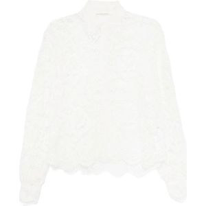 Ermanno Scervino, Blouses & Shirts, Dames, Wit, S, Casual overhemd met uniek design