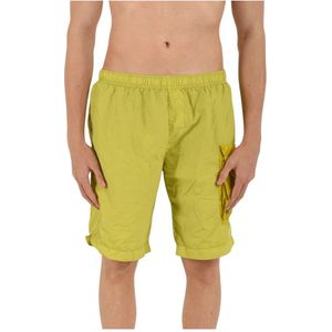 C.p. Company, Badkleding, Heren, Geel, M, Nylon, Nylon Lens Kostuum met Trekkoord Taille